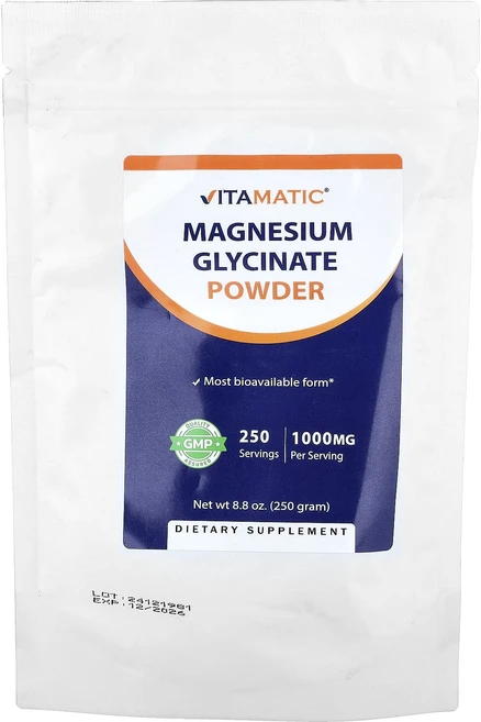 Vitamatic 글리신마그네슘 분말 250g(8.8oz), Vitamatic 글리신마그네슘 분말 250g88oz, 250g, 1개 - 쿠팡