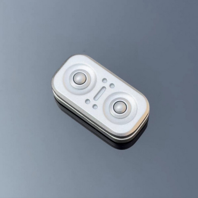 슬라이더 피젯토이 포커 게임 셔플 카드, 1개, 고양이 머리 독수리 무한 은색 체인백