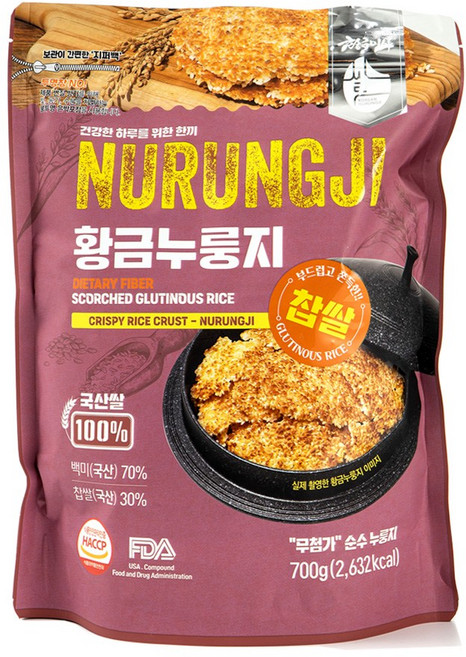 [황금이삭]국산 황금누룽지 700g 3종 황금색으로 오래구워 더욱더 고소한 명품누룽지, 1개