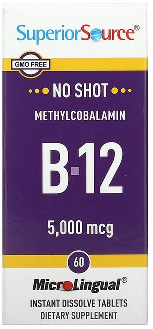 슈페리어소스 시아노코발라민 B12 5000mcg 60정, 1개 - 쿠팡