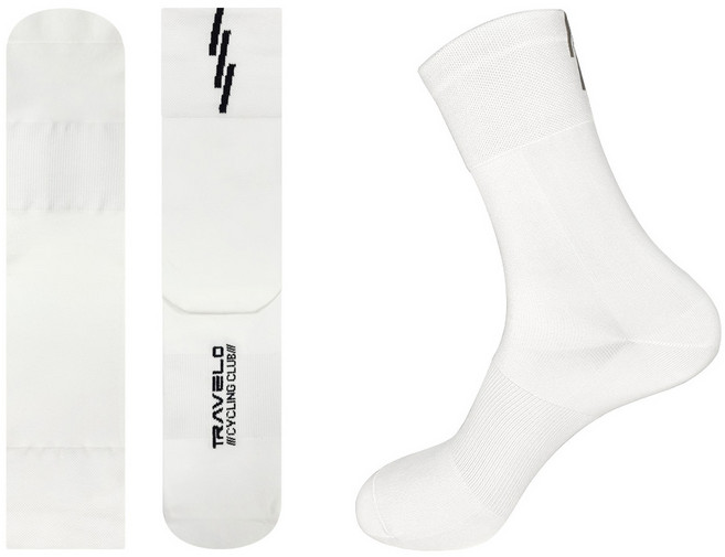 트레벨로 컴프레션 자전거 양말 2pcs, 화이트, 1개