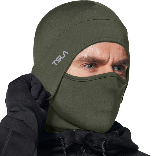 테슬라 스컬캡 방한모자 자전거모자 TM-YZC51, 그린_GRN, 1개