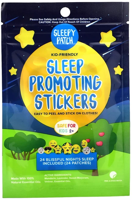 수면에아주좋습니다 NATPAT 슬리피 패치 수면 촉진 스티커 만 2세 이상 어린이용 24팩 최고의제품, NATPAT슬리피패치수면촉진스티커만2세이상어린이용24팩 - 쿠팡