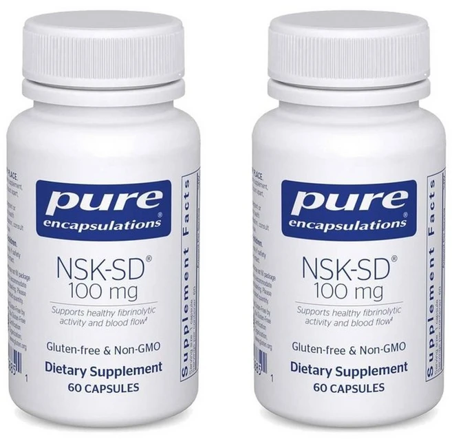 퓨어 인캡슐레이션스 NSK-SD 나토키나아제 100mg 효소 캡슐 60정, 2개 - 쿠팡