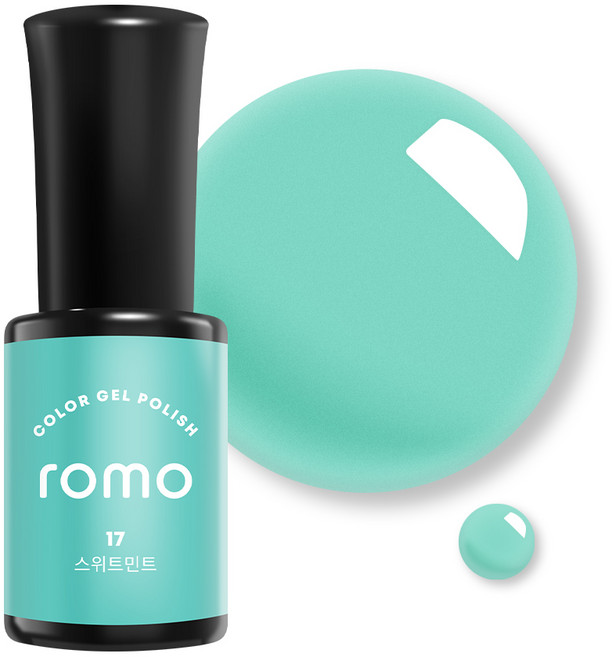 ROMO 로모 젤네일 컬러젤 73종 셀프젤네일 네일아트 네일재료 GELNAIL, 1개, 5g, 017.스위트민트