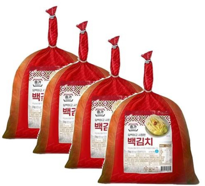종가 담백하고 시원한 백김치, 4개, 3kg