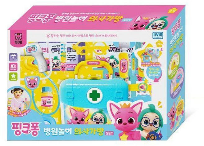핑크퐁 병원놀이 의사가방 세트, 아이윌컴퍼니, 8809378089073