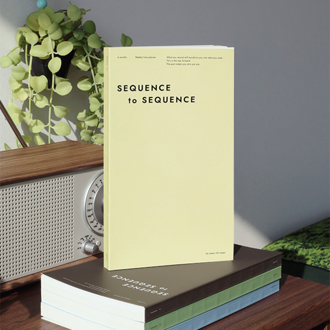 만년형 시퀀스 투 시퀀스 플래너 다이어리 (6개월), 다크 브라운, 1개