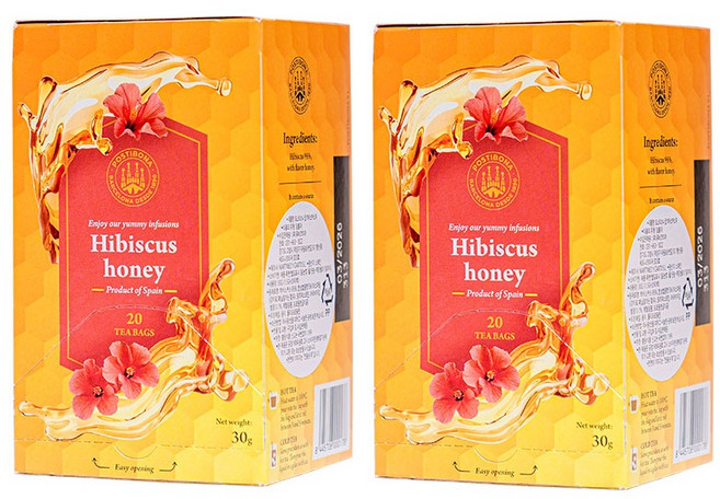 포스티보나 스페인꿀차 히비스커스차 20티백, 2개, 20개입, 1.5g