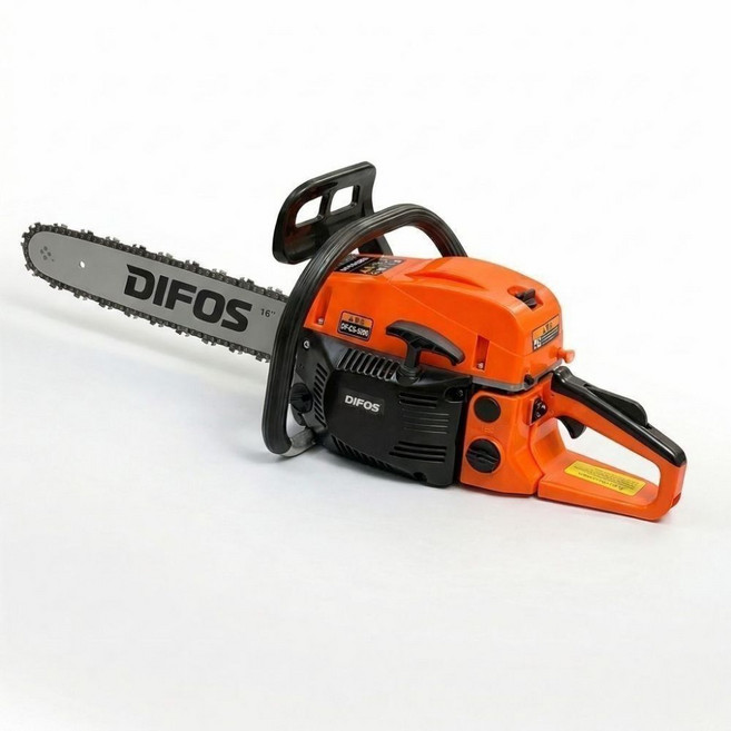 디포스 16인치 엔진톱 52cc 고출력 소형 가솔린 2행정 엔진 벌목톱 체인오일 체인톱, 1개