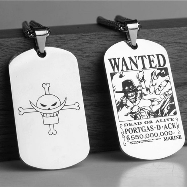 원피스 해적왕 목걸이 팬던트 커스텀 각인 주문제작 애니메이션 캐릭터 굿즈 키링 선물 소품