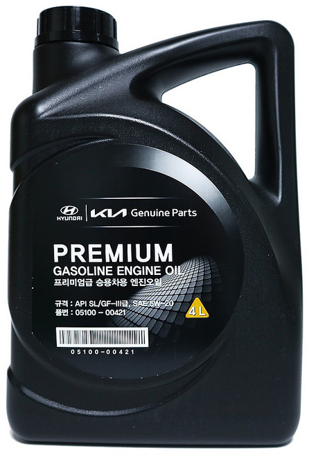 현대모비스 프리미엄급 승용차용 엔진오일 4L, 05100-00421, 1개