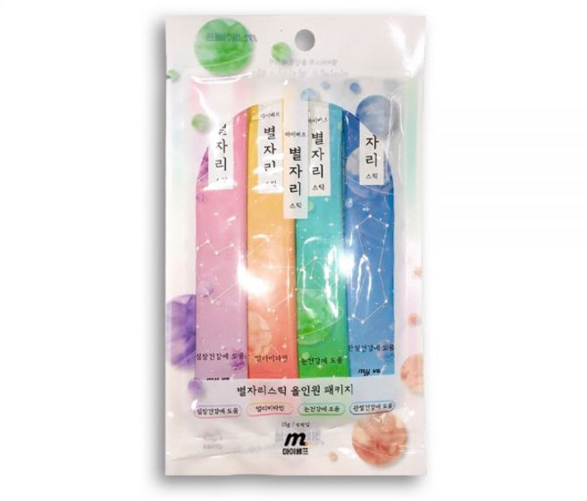 마이베프 별자리스틱 올인원 패키지 강아지 고양이 심장 비타민 눈 관절 기능성 간식 4개입, 15g, 1