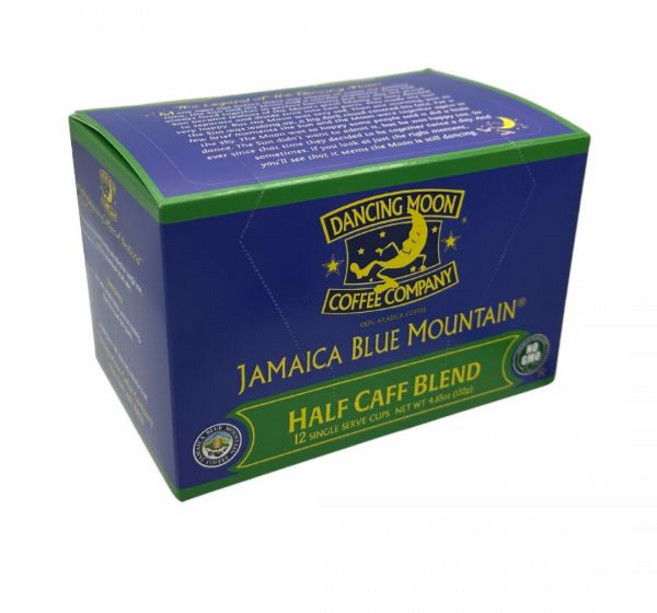 댄싱 문 자메이카 블루 마운틴® 하프 카페 블렌드 12개 싱글 서브 커피 포드, 댄싱 문 자메이카 블루 마운틴 하프 카페 블렌드 12개