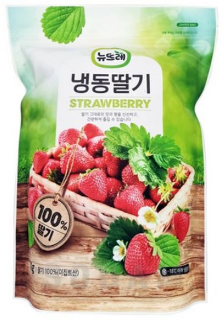 [뉴뜨레] 냉동 홀딸기 1kg, 10개
