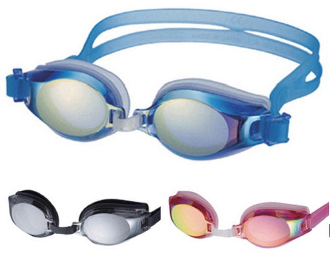 일본산 ASSOA 아쏘아 SWIM EGG SEG-10M 아동 어린이 미러수경 물안경 생존수영 UV차단, 블루x옐로미러