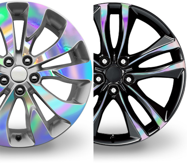 벤딕트 올뉴말리부/더뉴말리부 홀로그램 휠스티커, 더뉴말리부 퍼팩트블랙 19인치