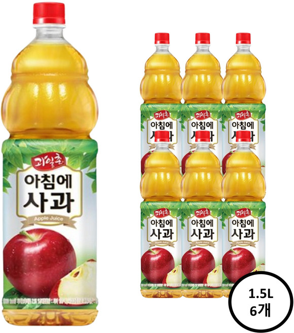 해태htb 과일촌 아침에 사과, 1.5L, 6개