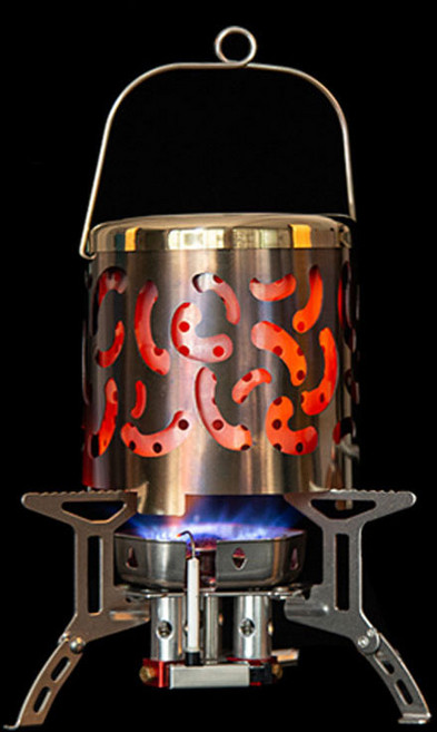 캠프맨 휴대용 스토브 미니 히터캡 난로 불멍 원버너 캡히터, 1개