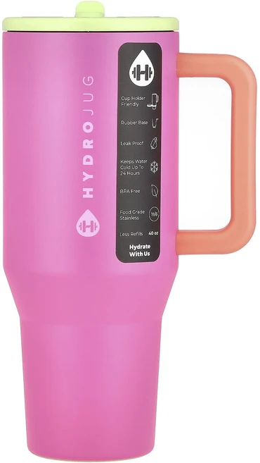 지금 곧 품절됩니다 HydroJug 트러블러 텀블러 오키드 40oz 서둘러주시면 감사하겠습니다, 1개 - 쿠팡