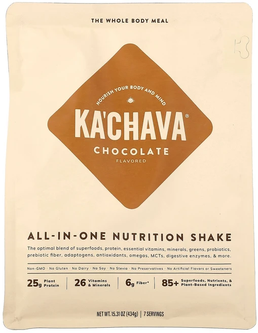 KaChava 영양 올인원 셰이크 초콜릿 434g(15.31oz) KaChava (카차바), KaChava, 영양 올인원 셰이크, 초콜릿, 434g, 434g, 1개 - 쿠팡