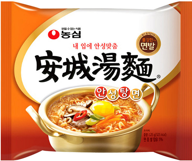 농심 안성탕면 125g, 2개