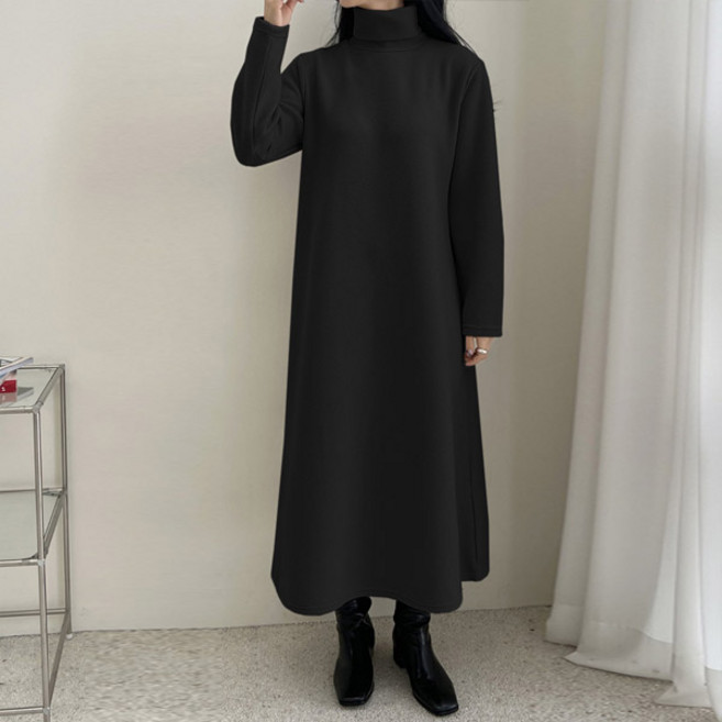 마이쏭 여성 A라인폴라롱원피스(겉기모)