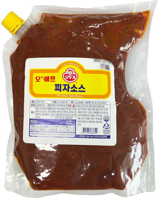 오뚜기 오쉐프 피자소스, 1세트, 4kg