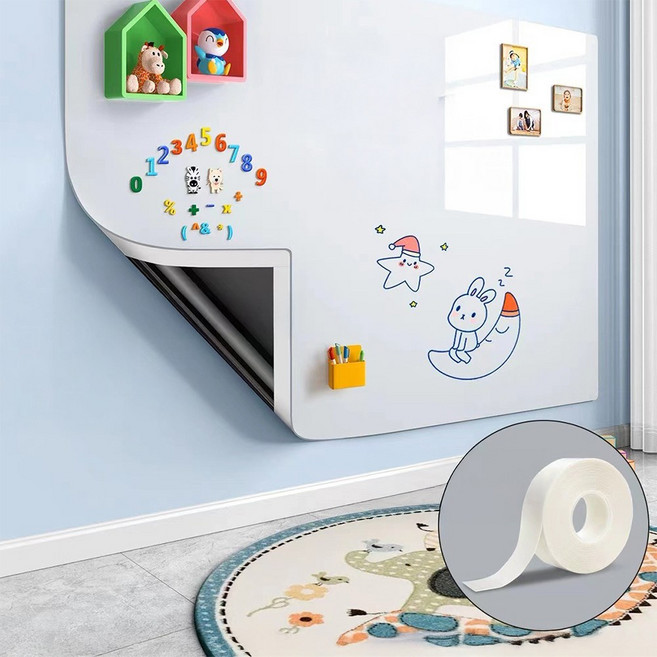 붙이는 자석 보드마카 화이트보드 시트지(4가지 size), 1개