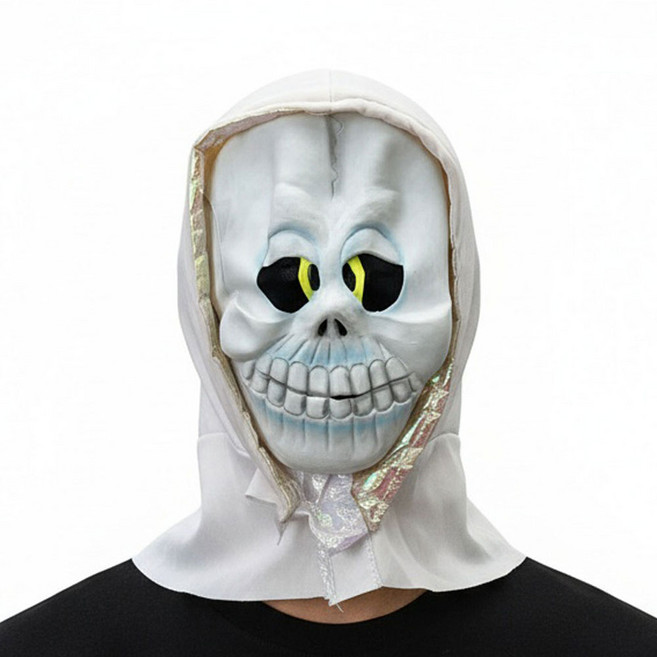 파티처럼 할로윈 파티소품 고무가면 [해골후드], 1개