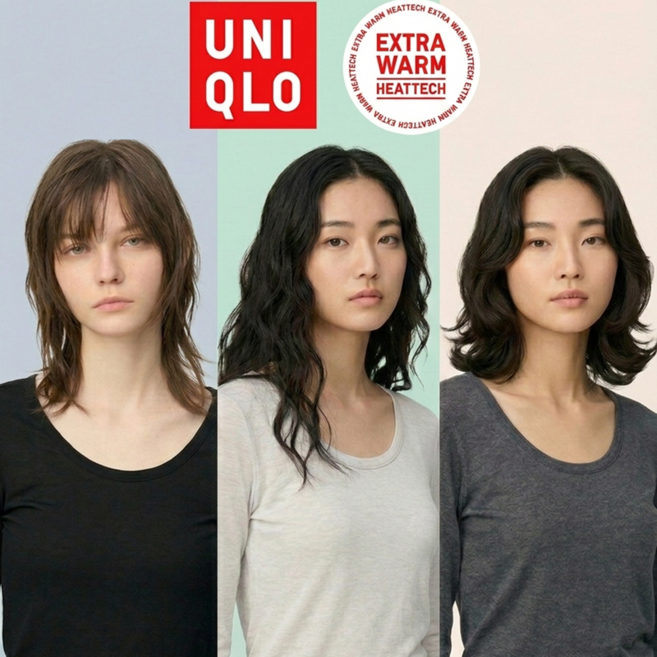 유니클로 히트텍 엑스트라웜 여성 캐시미어 U넥 (일본매장판)