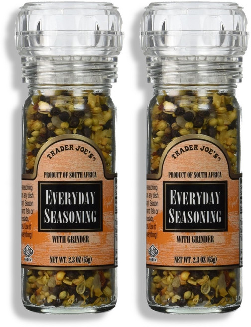 트레이더 조 에브리데이 시즈닝 & 글라인더 용기 2.3oz(65g) 2팩 Trader Joe's Everyday Seasoning with Grinder, 65g, 2개