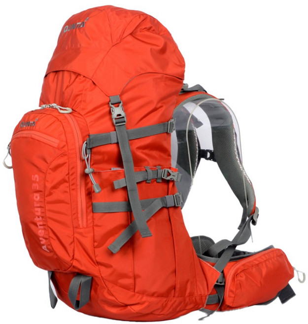 쿤타 등산 산행 멜빵조절 배낭 아벤츄라 35, 레드브라운