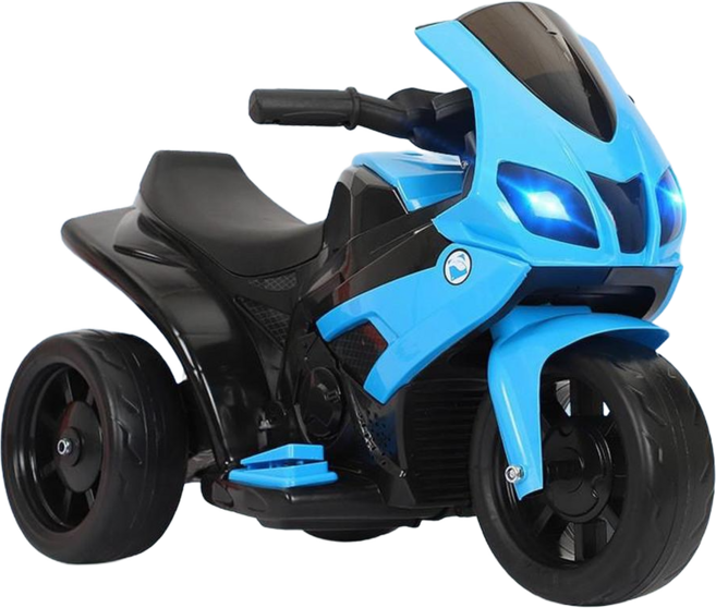 兒童電動摩托車 三輪玩具車, 升級大電瓶藍色, 1個