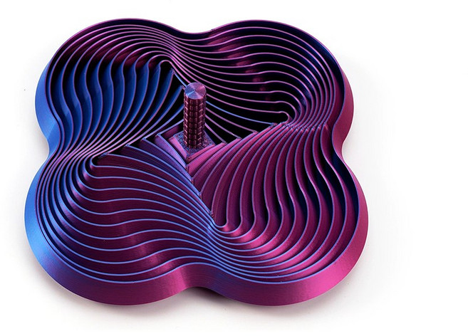 블랙홀 기하학 피젯 큐브 3D프린터, 1개, 클로버-레이저퍼플