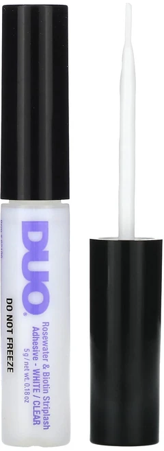 DUO 로즈워터 앤 비오틴 스트립래시 접착제 화이트/투명 5g(0.18oz), DUO로즈워터앤비오틴스트립래시접착제화이트투명5g018o, 1개 - 쿠팡