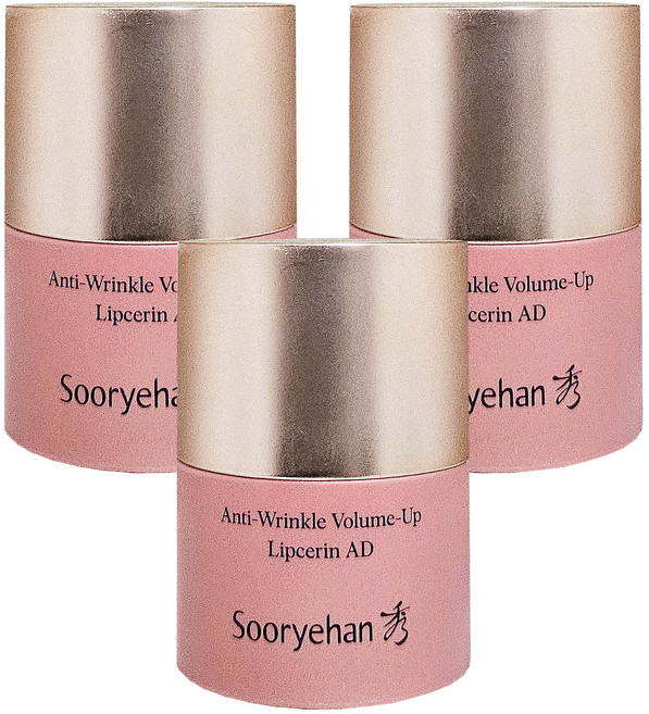 수려한 안티 링클 볼륨업 립세린 어드밴스트 AD, 3개, 연핑크, 15ml