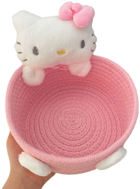 옐상 산리오 바구니 수납함 수납보관함, 1개, 핑크