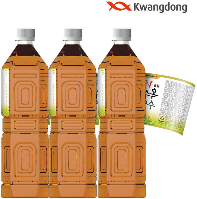 광동 V라인 옥수수 수염차 무라벨, 1.5L, 6개