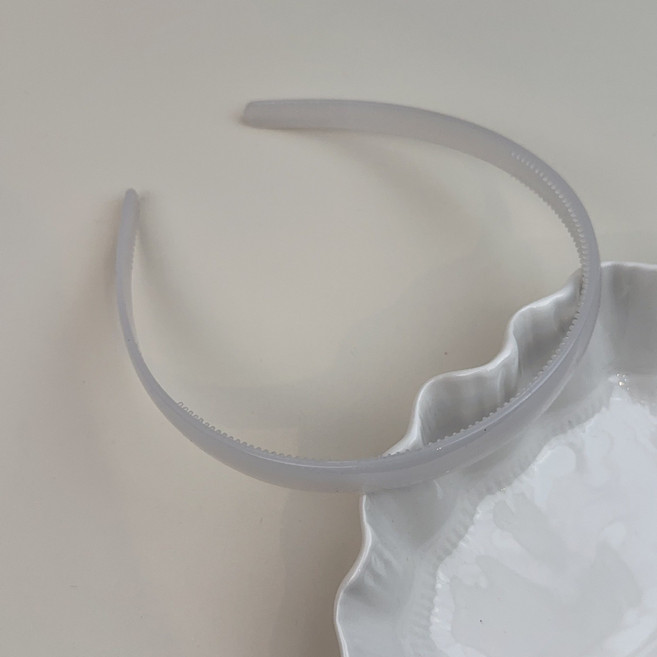 夏日清新果凍色基礎髮箍 防滑壓發頭箍, 1個, 米白:米白