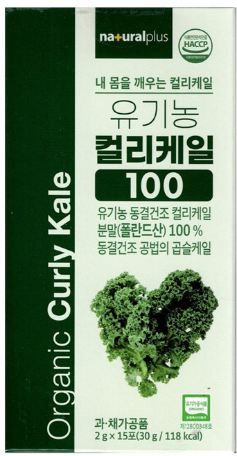내츄럴플러스 유기농 컬리 케일 100 분말스틱 30g, 15회분, 4개