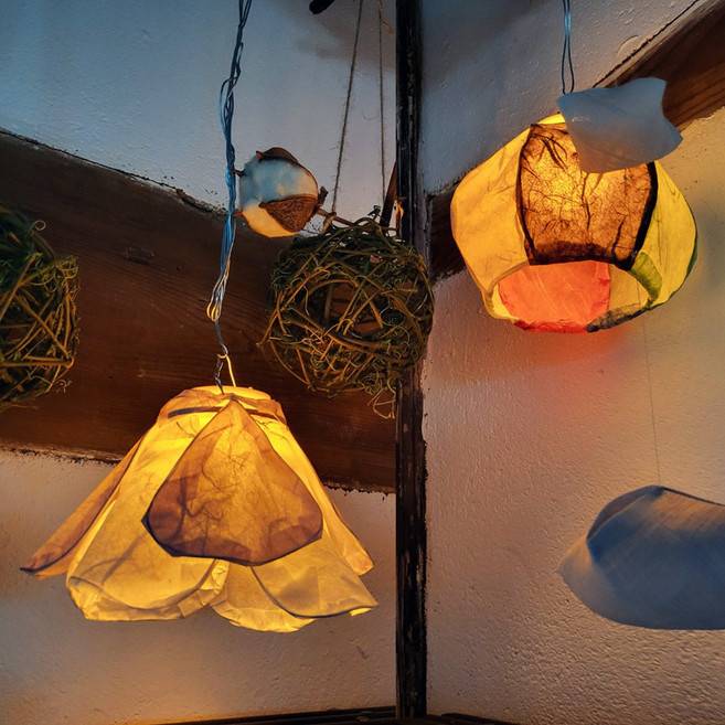 와이어 공예 철사 한지 무드등 조명 만들기 전통 소품 재료 키트 diy 공예 초등 돌봄 늘봄 노인 복지관 체험 단체, 분홍