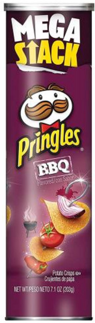 프링글스 바베큐 감자칩 메가 스택 200g 바비큐 Pringles Potato Crisps Chips BBQ Flavored Mega Stack, 1개, 없음
