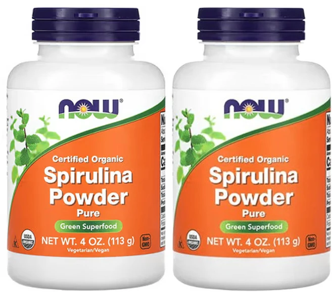 1+1 나우 푸드 유기농 인증 스피룰리나 분말 순수 성분 113g, 2개 - 쿠팡
