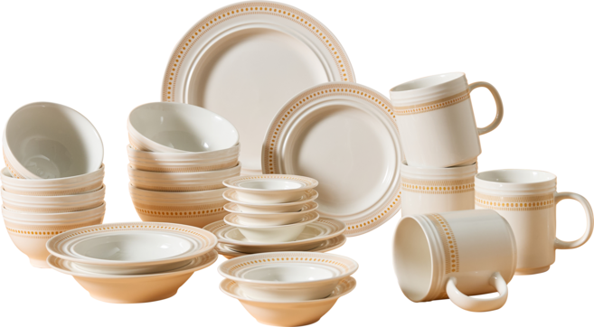 코렐 코디네이츠 로즈몬트 도자기 그릇 식기세트 2인 4인, 홈세트24p, 화이트, 1세트