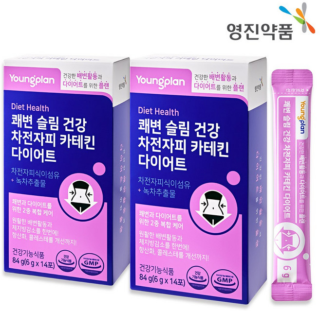 영플랜 쾌변 슬림 건강 차전자피 카테킨 다이어트, 14회분, 2개