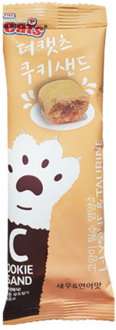 더캣츠 쿠키샌드 고양이간식 20g, 혼합맛(새우/연어), 240개