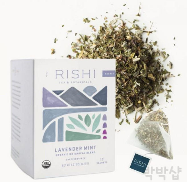 리쉬티 라벤더 민트 허브 티 티백 15봉지, 1개, 15개입