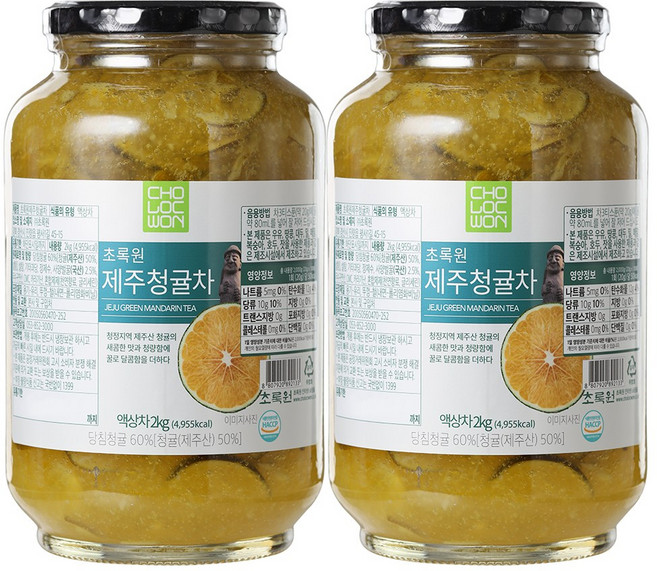 초록원 제주청귤차, 2kg, 1개입, 2개, 2kg
