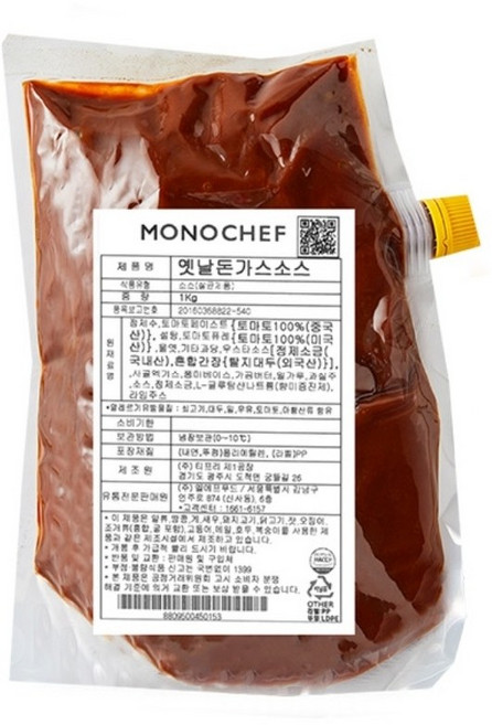 바이오마켓_모노쉐프 일본 경양식 옛날돈가스 소스 1kg, 1개